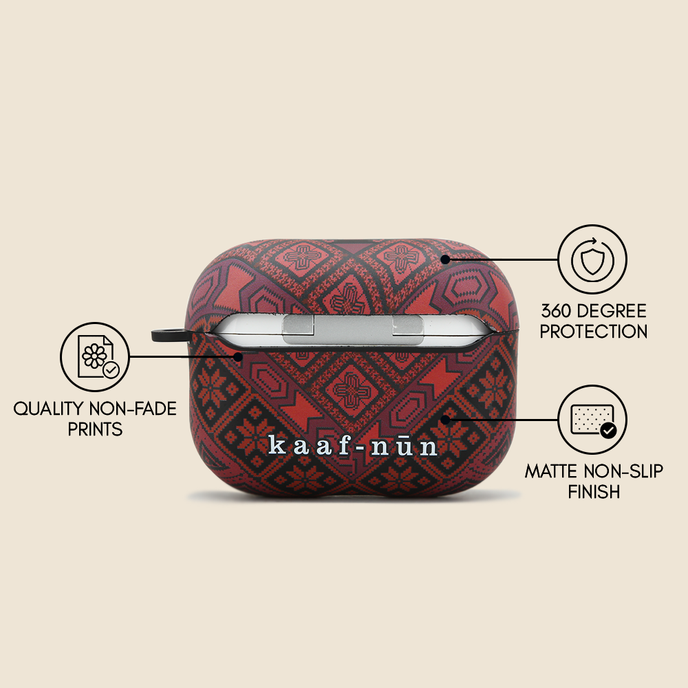 Black Tatreez Airpods Case Cover