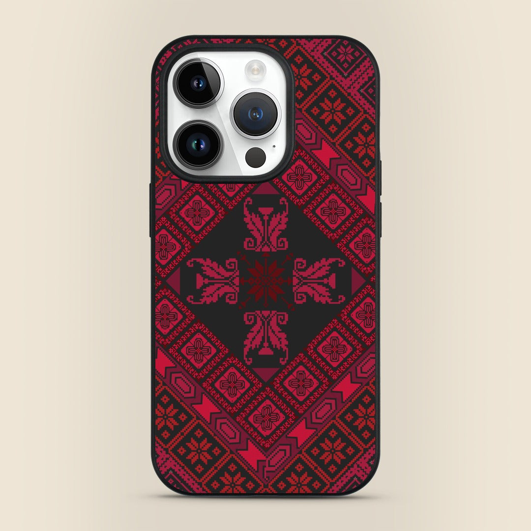 Black Tatreez Threads iPhone Case