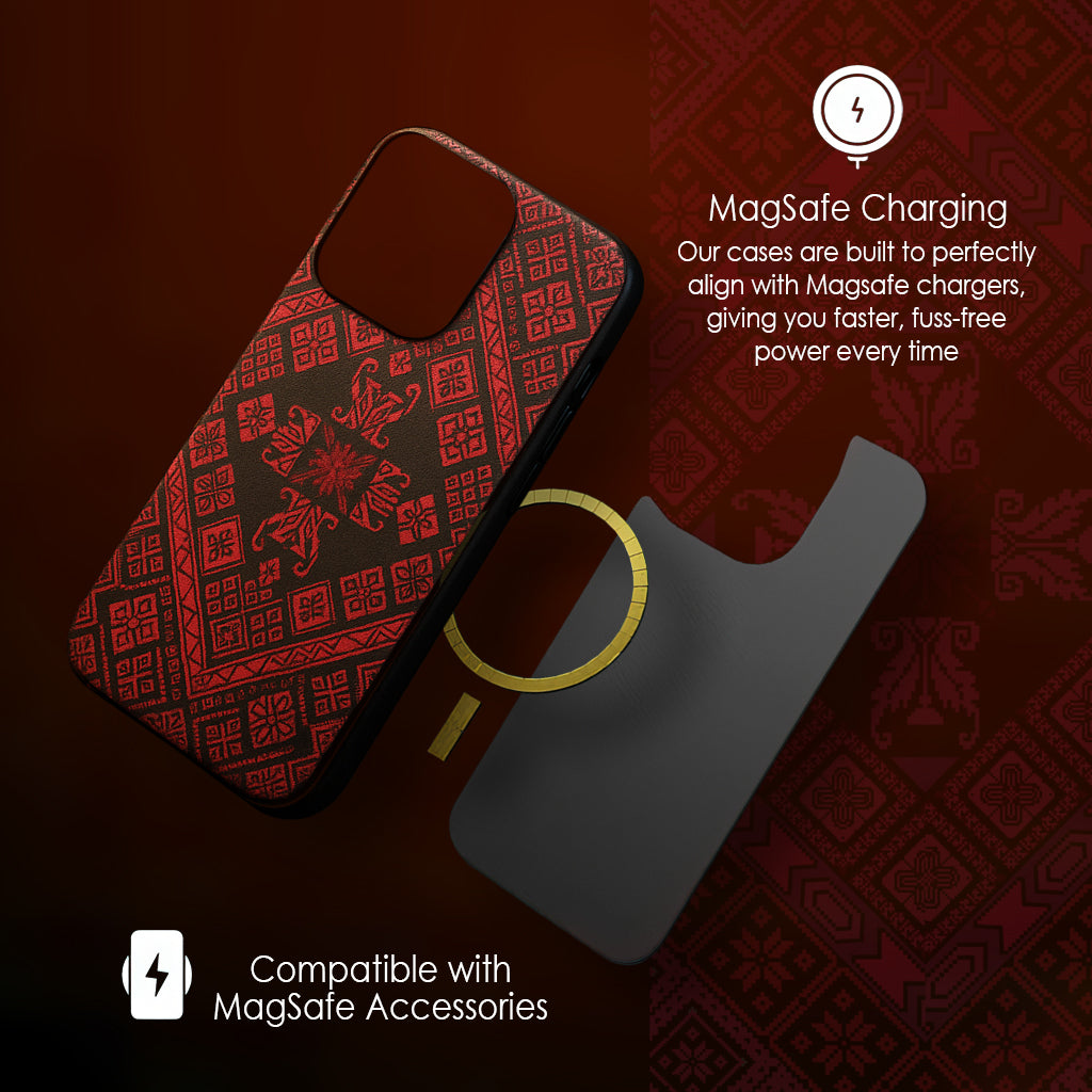 Black Tatreez Threads MagSafe iPhone Case