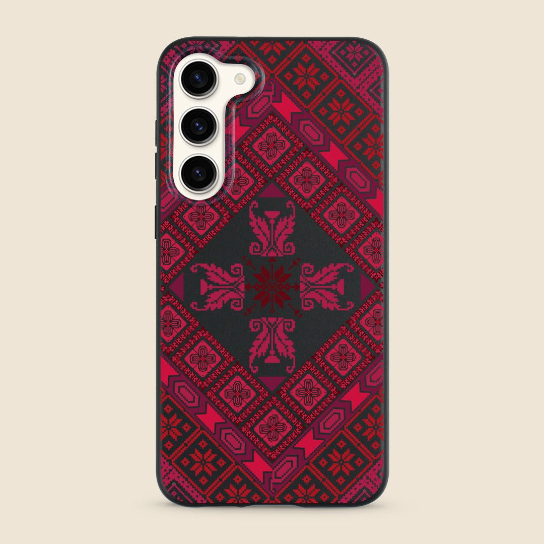Black Tatreez Threads Samsung Phone Case
