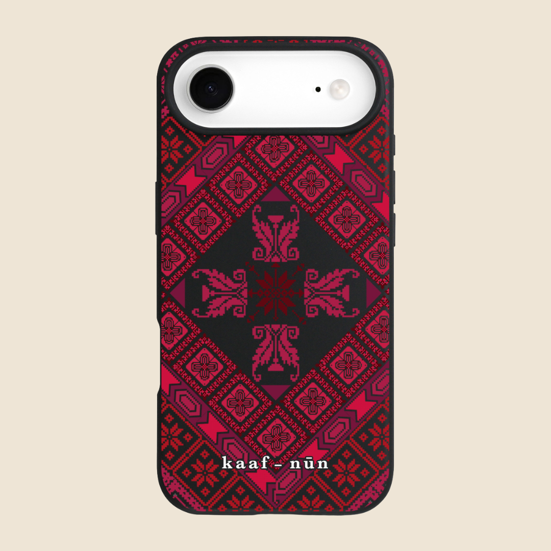 Black Tatreez Threads iPhone Case