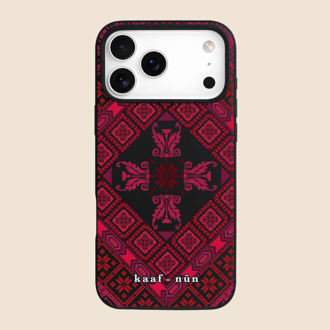 Black Tatreez Threads iPhone Case