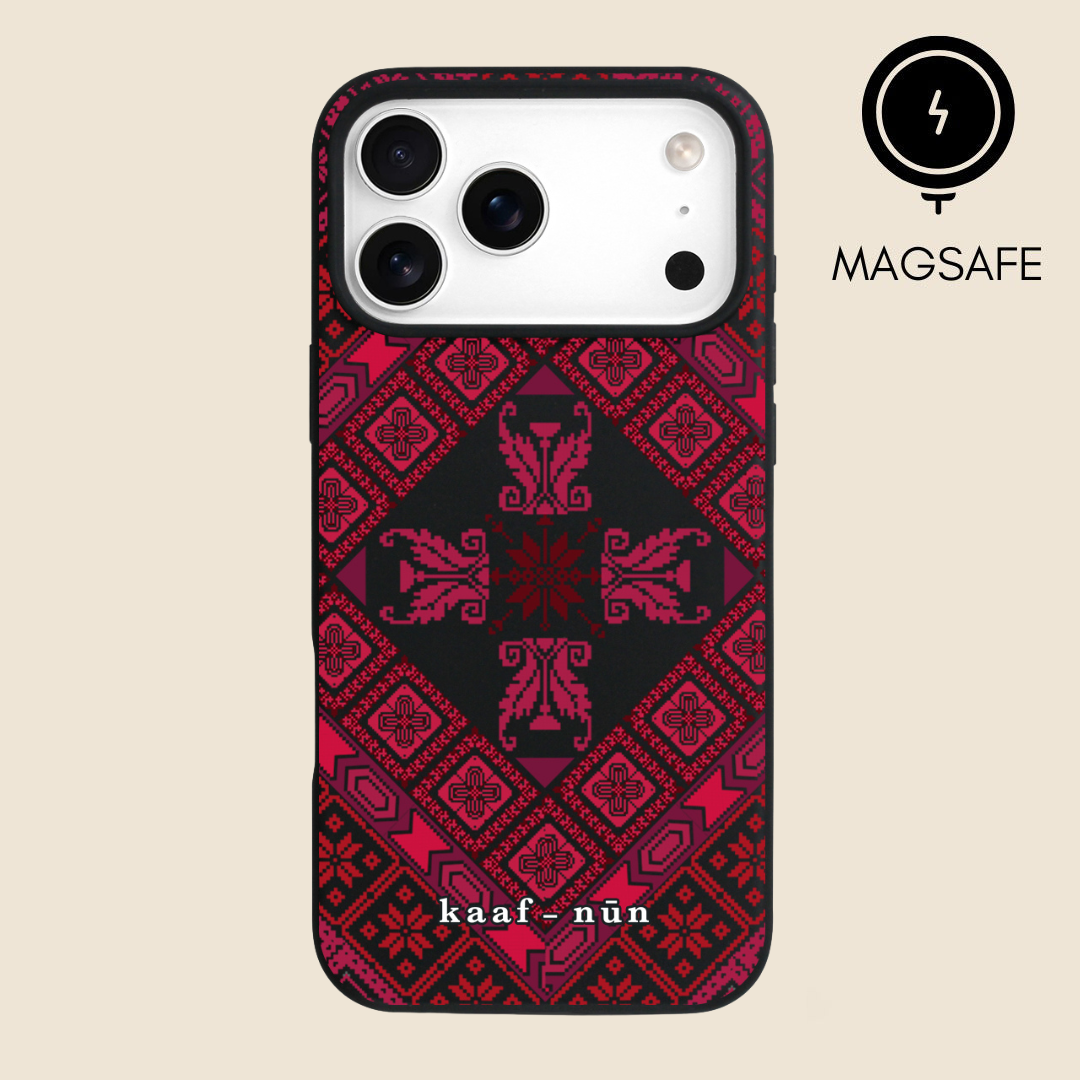 Black Tatreez Threads Magsafe iPhone Case