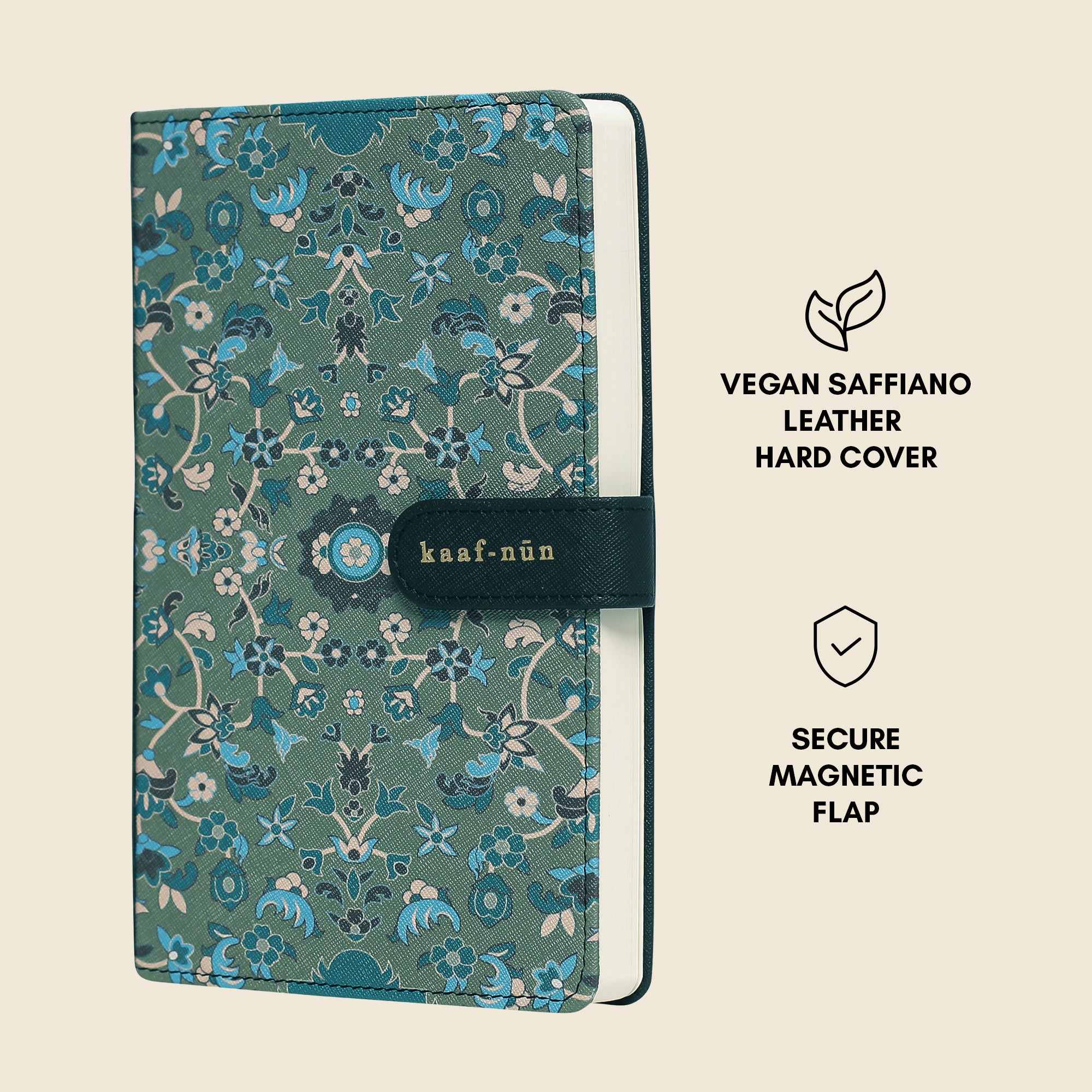 Sadaf Notebooks Rawdah Leather Notebook – Kaaf-Nun