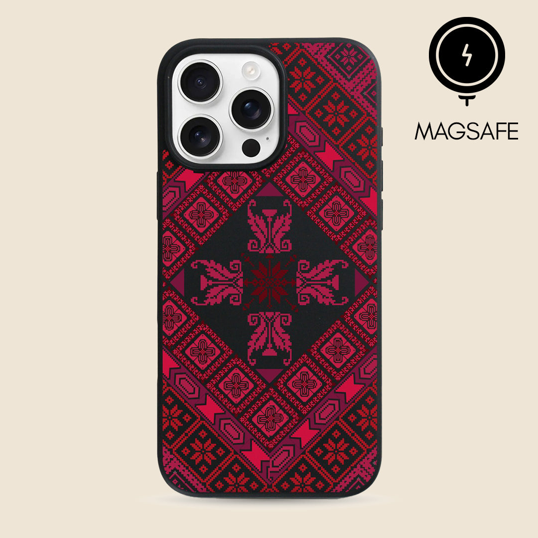 Black Tatreez Threads Magsafe iPhone Case