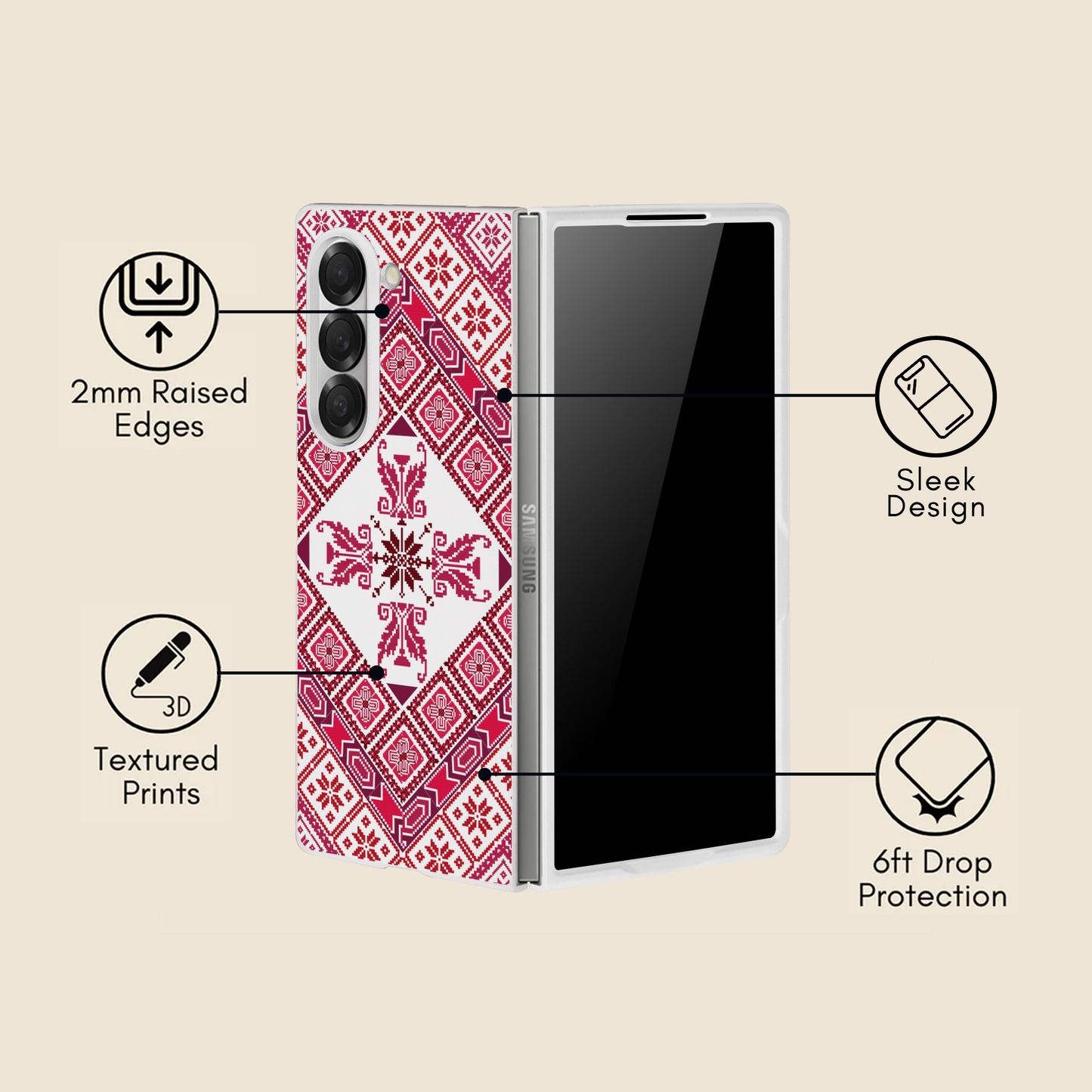 Tatreez Threads Samsung Z Series Case