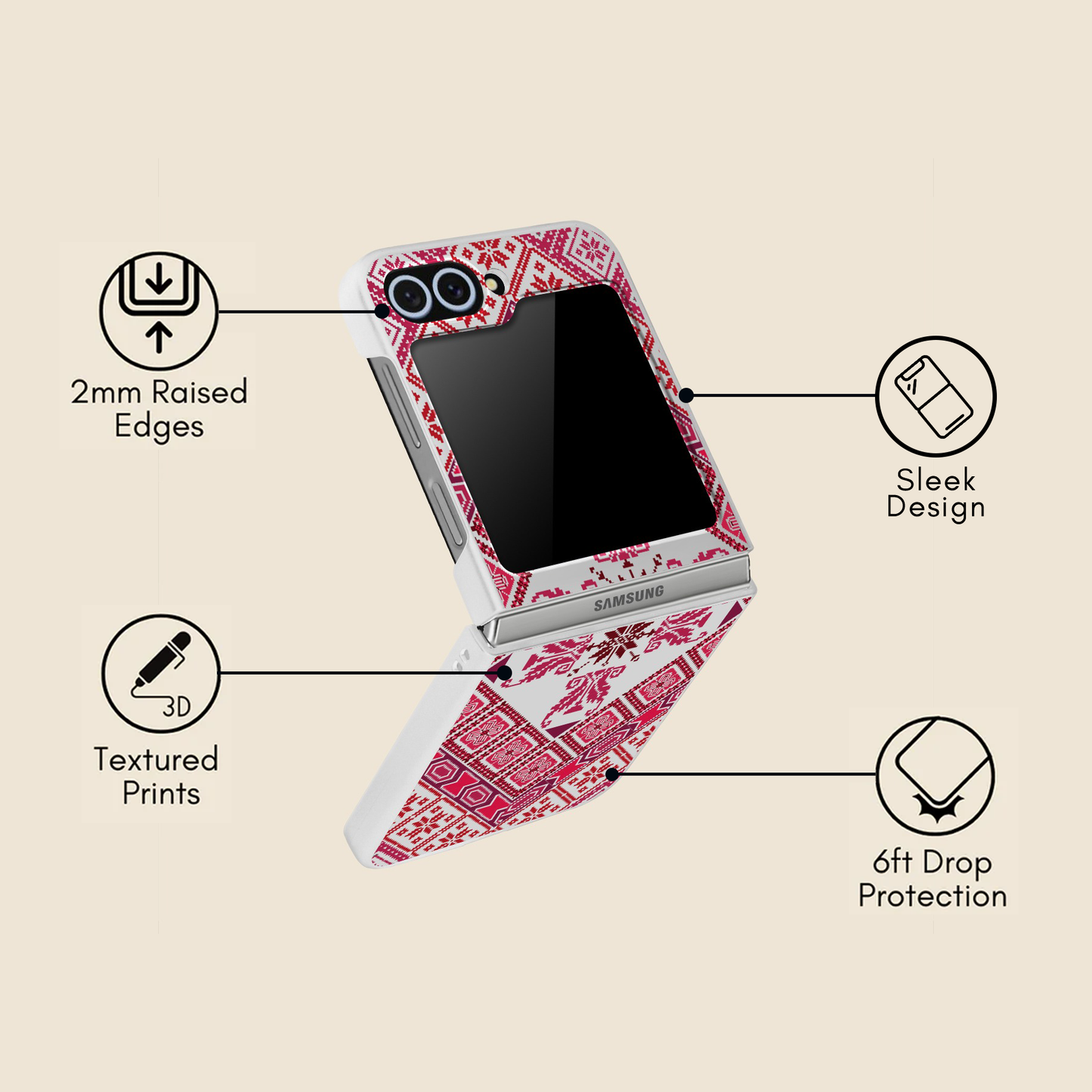Tatreez Threads Samsung Z Series Case