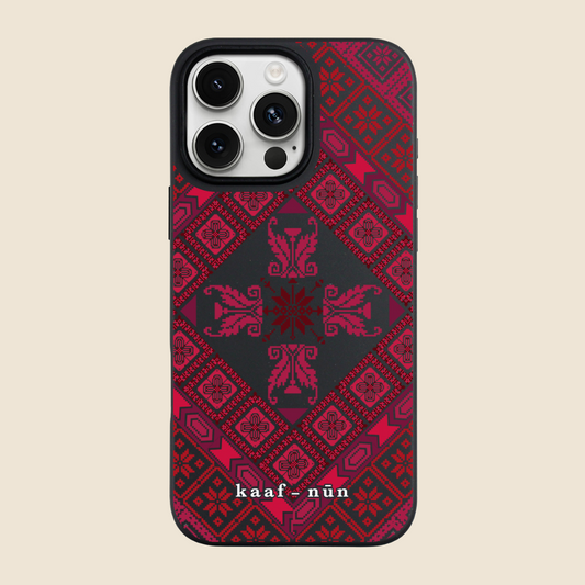 Black Tatreez Threads iPhone Case