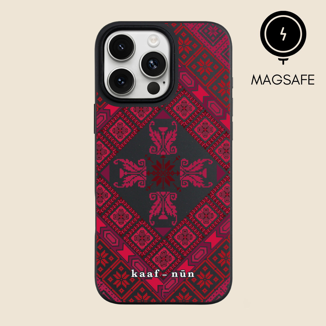 Black Tatreez Threads Magsafe iPhone Case