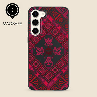 Black Tatreez Threads Magsafe Samsung Case