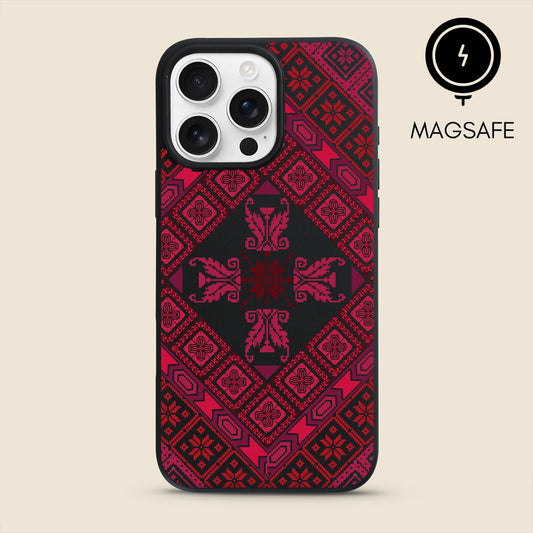 Black Tatreez Threads Magsafe iPhone Case