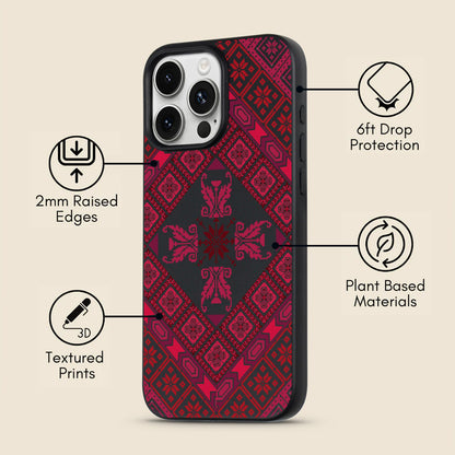 Black Tatreez Threads Magsafe iPhone Case