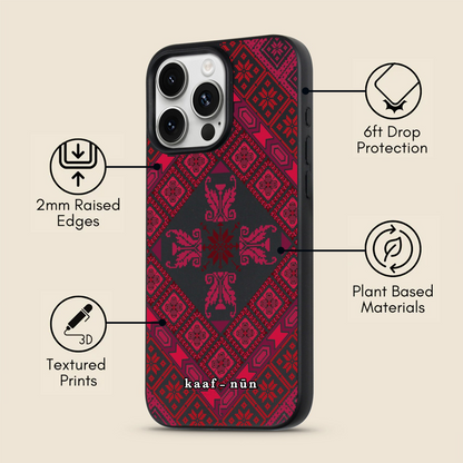 Black Tatreez Threads Magsafe iPhone Case