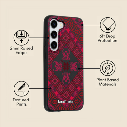 Black Tatreez Threads Samsung Phone Case