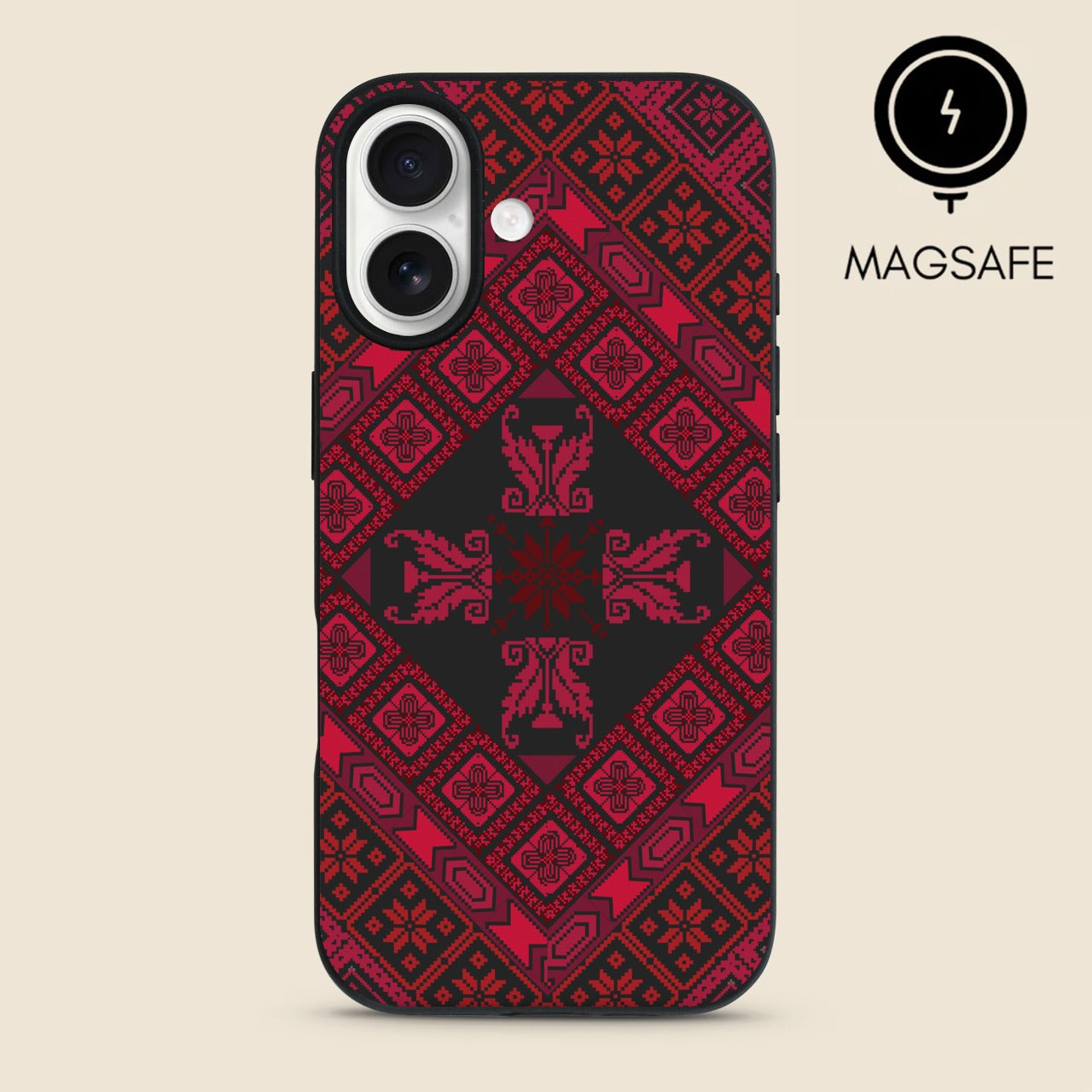 Black Tatreez Threads MagSafe iPhone Case