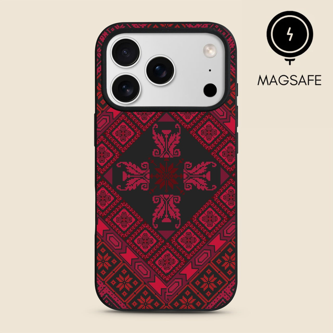 Black Tatreez Threads MagSafe iPhone Case