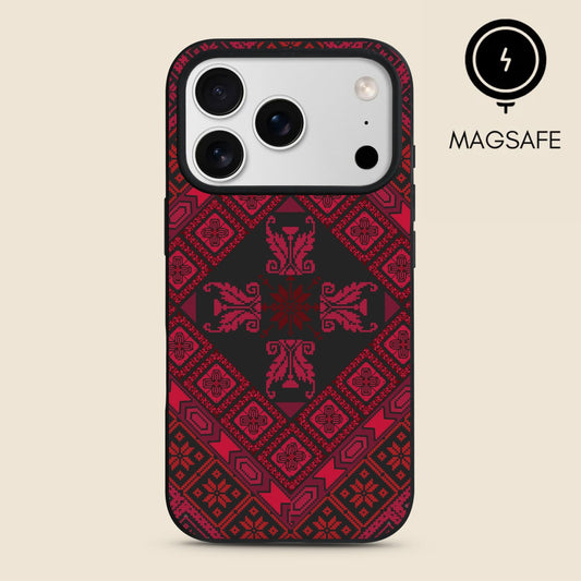 Black Tatreez Threads MagSafe iPhone Case