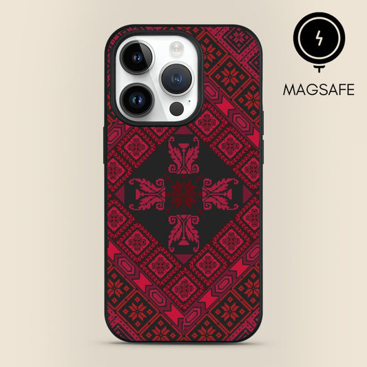 Black Tatreez Threads MagSafe iPhone Case