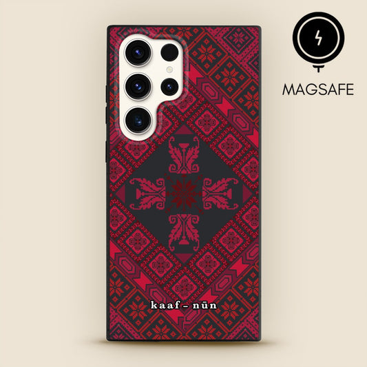 Black Tatreez Threads MagSafe Samsung Case