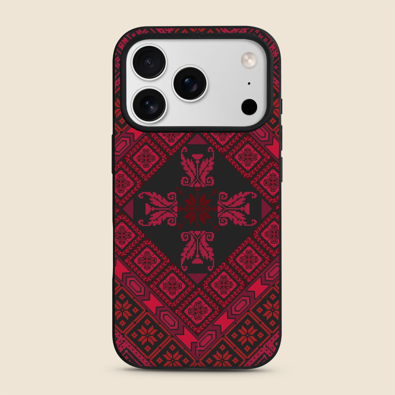 Black Tatreez Threads iPhone Case