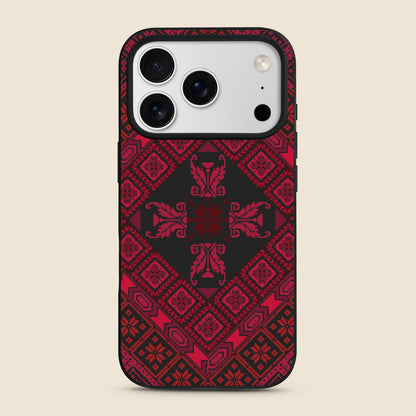 Black Tatreez Threads iPhone Case