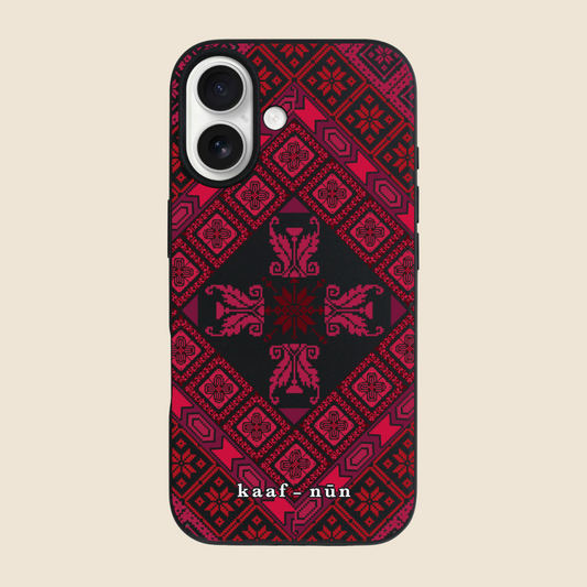 Black Tatreez Threads iPhone Case