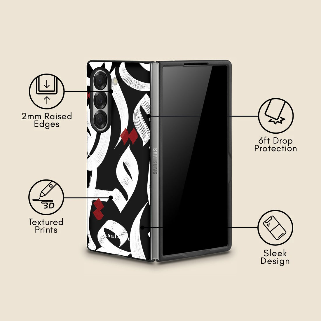 Prophetic Praise Calligraphy Samsung Z Fold Case