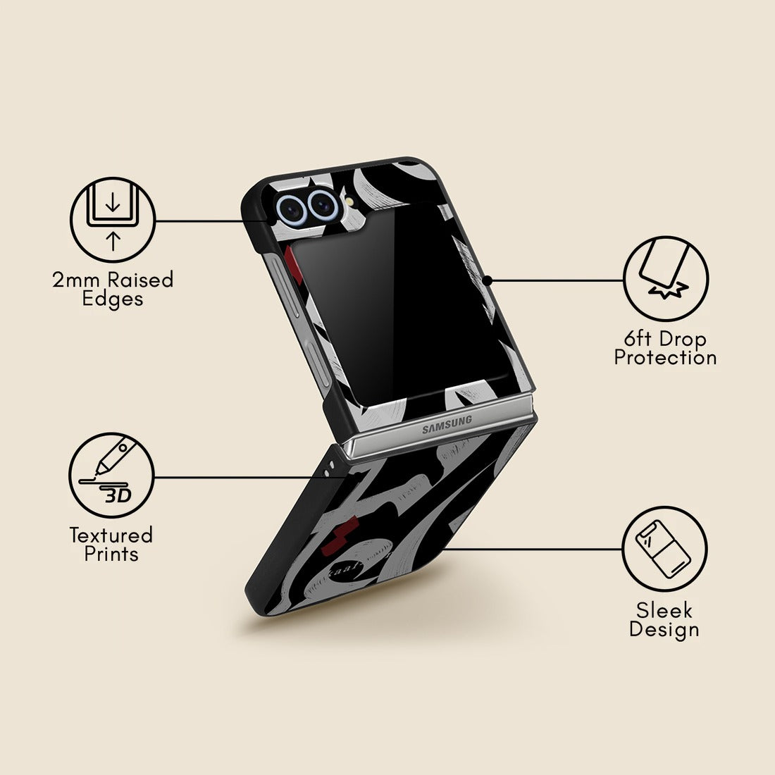 Prophetic Praise Calligraphy Samsung Z Flip Case