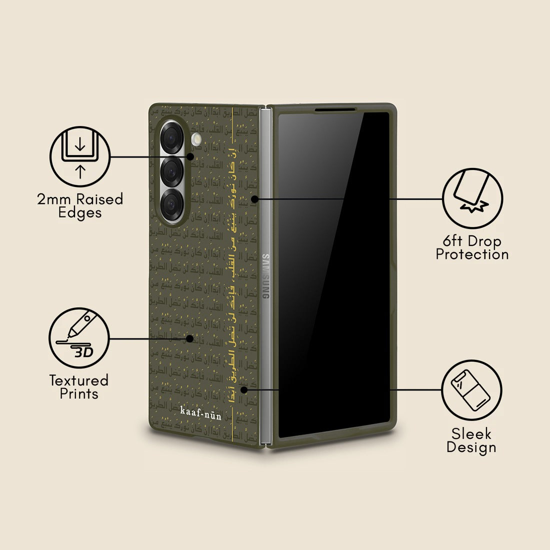 Rumi Calligraphy Samsung Z Fold Case