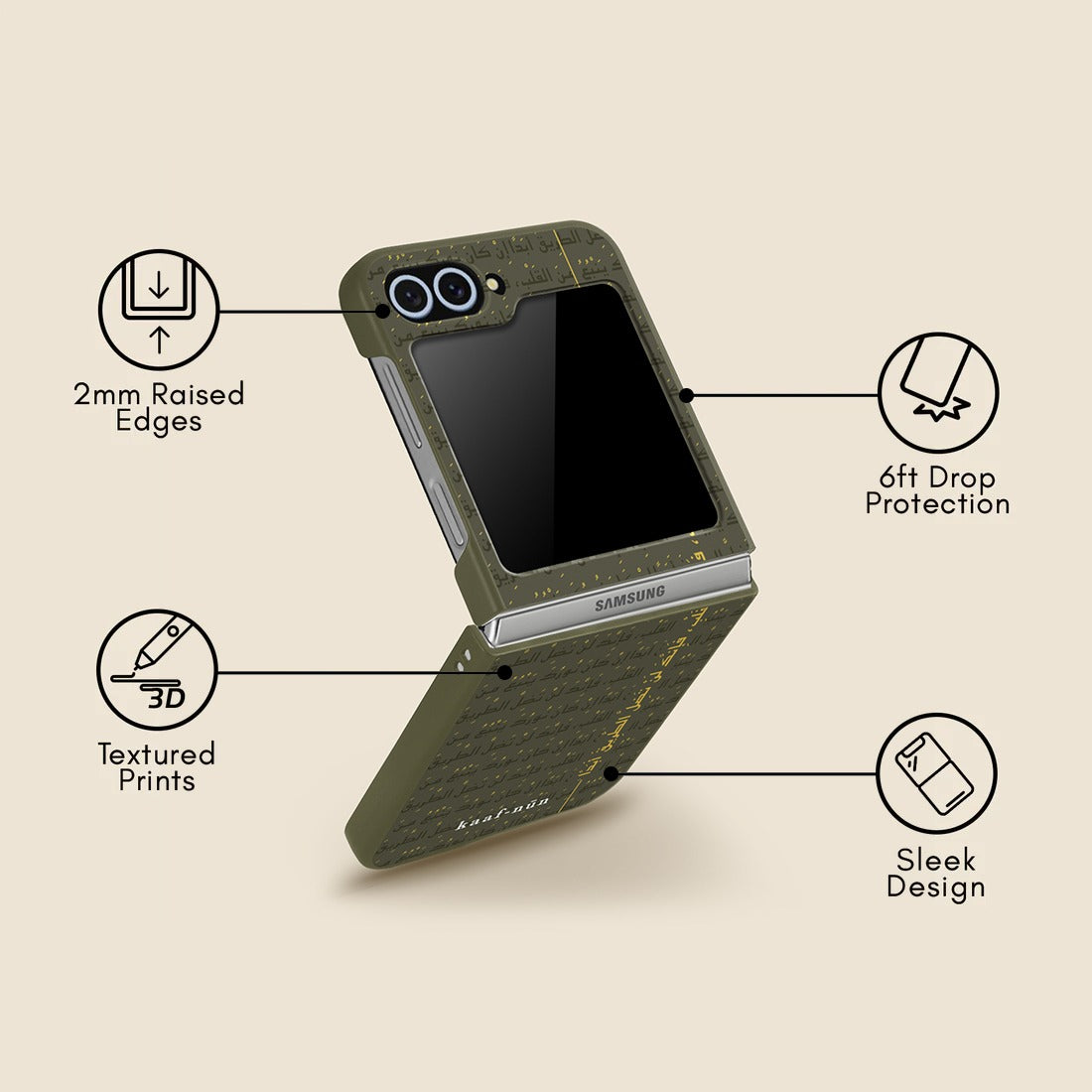 Rumi Calligraphy Samsung Z Flip Case