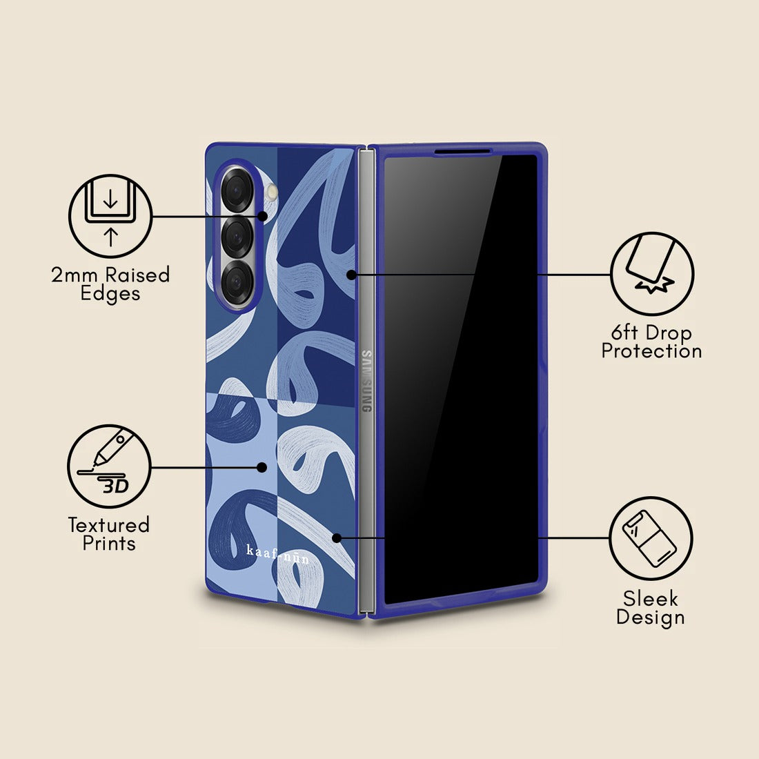 Wāw و Arabic Calligraphy Samsung Z Fold Case