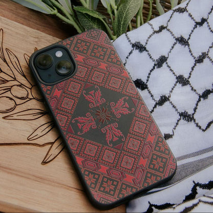 Black Tatreez Threads Magsafe Samsung Case