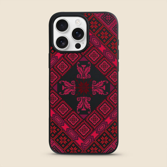 Black Tatreez Threads iPhone Case