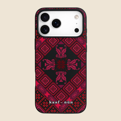 Black Tatreez Threads iPhone Case