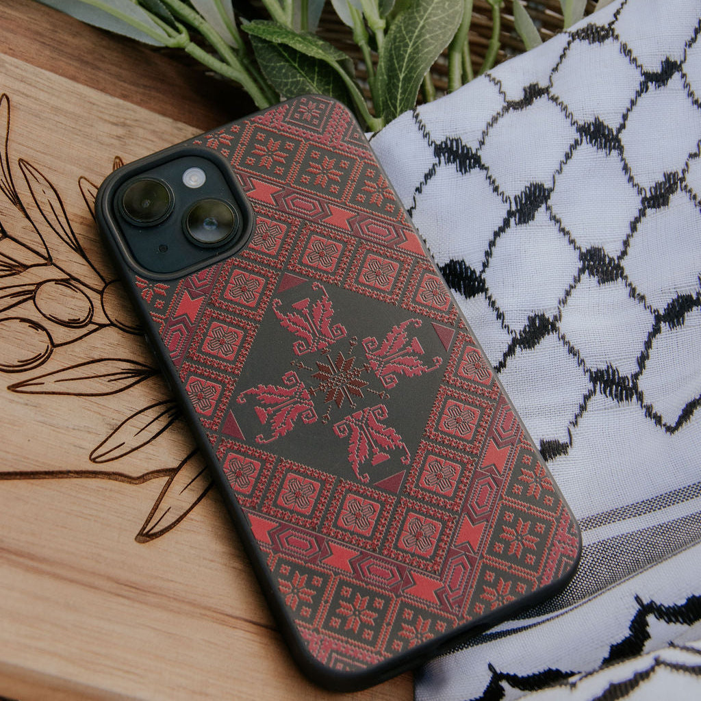 Black Tatreez Threads Magsafe iPhone Case